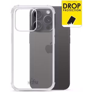 My Style Protective Flex Coque Transparente iPhone 15 Pro Coque arrière en TPU Souple Anti-Chocs - Transparent