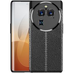 Mobigear Luxury Coque OPPO Find X6 Pro Coque arrière en TPU Souple - Noir
