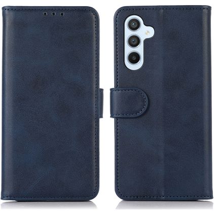 Mobigear Wallet Housse Samsung Galaxy A55 Etui Porte-Monnaie - Bleu