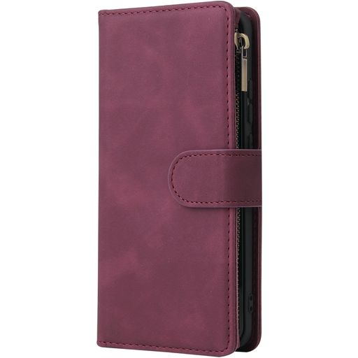 Mobigear Zipper Housse Huawei P40 Pro Etui Porte-Monnaie - Rouge