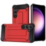 Mobigear Outdoor Coque Samsung Galaxy S24 Coque arrière Rigide Anti-Chocs - Rouge