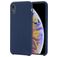 Mobigear Rubber Touch Coque iPhone XR Coque arrière en Silicone - Bleu Marin