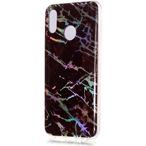 Mobigear Marble Coque Huawei P20 Lite (2018) Coque arrière en TPU Souple - Noir