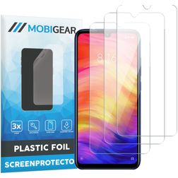 Mobigear Xiaomi Redmi Note 7 Protection d'écran Film - Compatible coque (Lot de 3)