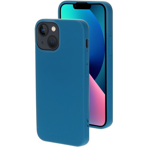 Mobiparts Coque iPhone 13 Mini Coque arrière en Silicone - Blueberry Blue