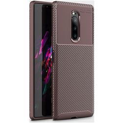 Mobigear Racing Coque Sony Xperia XZ4 Coque arrière en TPU Souple - Marron