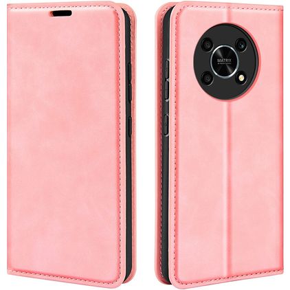 Mobigear Retro Slim HONOR Magic 4 Lite Étui Portefeuille - Rose
