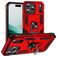Mobigear Armor Ring Coque iPhone Air Coque arrière Rigide Anti-Chocs avec Anneau-Support - Rouge