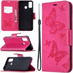 Mobigear Butterfly HONOR 9X Lite Étui Portefeuille - Rose