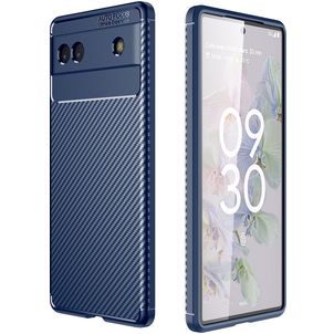 Mobigear Racing Coque Google Pixel 6a Coque arrière en TPU Souple - Bleu