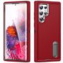 Mobigear Rugged Stand Coque Samsung Galaxy S23 Ultra Coque arrière Rigide Anti-Chocs avec Support Amovible - Rouge