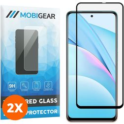Mobigear Premium Xiaomi Mi 10T Lite Verre trempé Protection d'écran - Compatible Coque - Noir (Lot de 2)
