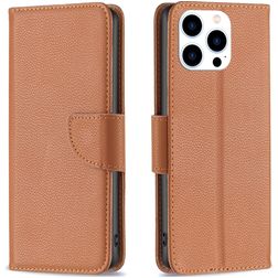 Mobigear Excellent Housse iPhone 16 Pro Etui Porte-Monnaie - Marron