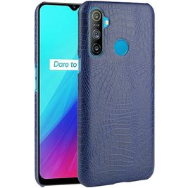 Mobigear Croco Coque Realme C3 Coque arrière Rigide - Bleu