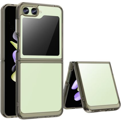 Mobigear Crystal Coque Samsung Galaxy Z Flip 5 Coque arrière Rigide - Transparent / Gris