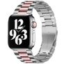 Mobigear Antwerp Bracelet Acier Apple Watch Fermeture boucle déployante - 49/46/45/44 mm - Rose / Argent