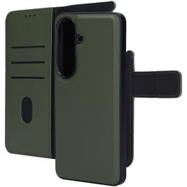 Mobiparts Housse Samsung Galaxy S26 Etui avec Coque Détachable en Cuir Véritable Porte-Monnaie - Vert