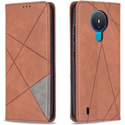 Mobigear Rhombus Slim Housse Nokia 1.4 Etui - Cognac