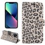 Mobigear Leopard Housse iPhone 14 Plus Etui Porte-Monnaie - Marron
