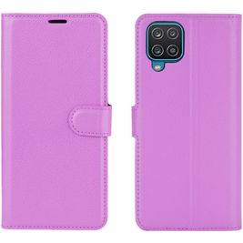Mobigear Classic Housse Samsung Galaxy A12 Etui Porte-Monnaie - Violet