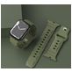 Mobigear Sport Armor Bracelet Silicone Apple Watch Fermeture à clou et passant - 42/41/40/38 mm - Olive