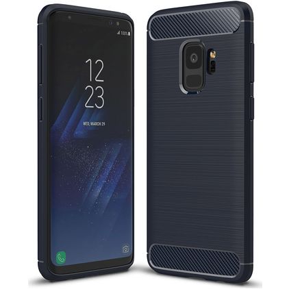 Mobigear Brushed Slim Coque Samsung Galaxy S9 Coque arrière en TPU Souple - Bleu