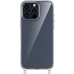 Mobigear Mix & Match Transparent iPhone 16 Pro Max TPU souple Coque avec cordon - Transparent