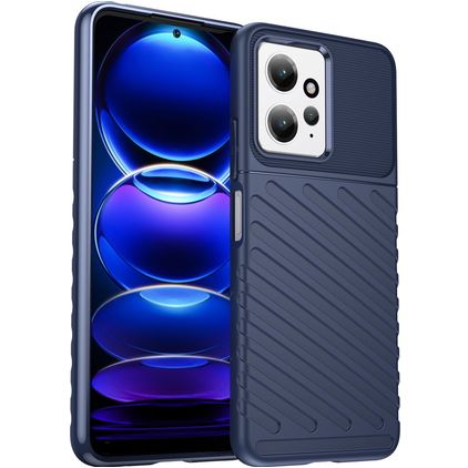 Mobigear Groove Coque Xiaomi Redmi Note 12 Coque arrière en TPU Souple - Bleu