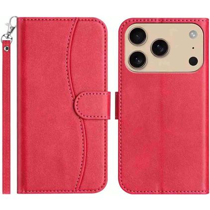 Mobigear S Line Housse iPhone 17 Pro Max Etui Porte-Monnaie - Rouge