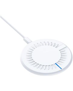 Mobigear Round - Chargeur Qi Wireless 15W 2A - Blanc