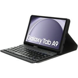 Mobiparts Bluetooth Keyboard Coque Samsung Galaxy Tab A9 (2023) Etui Clavier Bluetooth QWERTY - Noir
