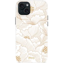 MIO Coque iPhone 15 Plus MagSafe Coque arrière Rigide - White Roses