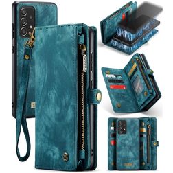 Caseme 008 Housse Samsung Galaxy A52 Etui avec Coque Détachable Porte-Monnaie - Bleu