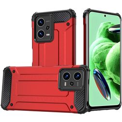 Mobigear Outdoor POCO X5 Plastique rigide Coque arrière Antichoc - Rouge