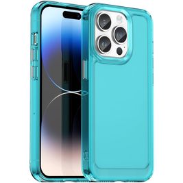 Mobigear Crystal Coque iPhone 15 Pro Coque arrière en TPU Souple - Bleu