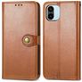 Mobigear Snap Button Housse Xiaomi Redmi A1 4G Etui Porte-Monnaie - Marron