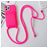 Mobigear Lanyard Card iPhone 15 Pro Coque avec cordon en Silicone et Porte-Cartes - Magenta