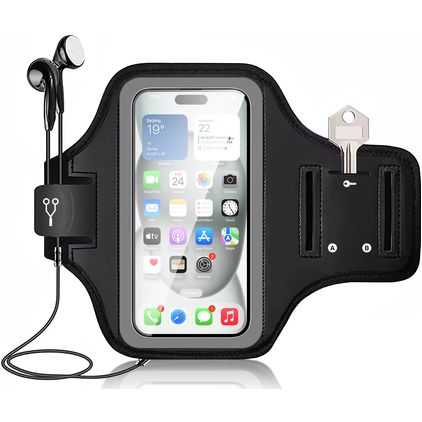 Mobigear Go Active Brassard Téléphone Huawei P Smart S Brassard Coque de Sport en Neoprène - Noir