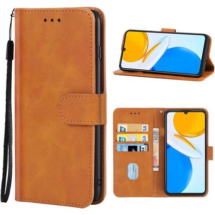 Mobigear Wallet Housse HONOR X7 Etui Porte-Monnaie - Marron