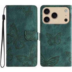 Mobigear Butterfly iPhone 17 Pro Étui Portefeuille - Vert