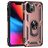 Mobigear Armor Ring Coque iPhone 13 Coque arrière Rigide Anti-Chocs avec Anneau-Support - Rose doré