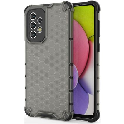 Mobigear Honeycomb Samsung Galaxy A33 Plastique rigide Coque arrière Antichoc - Noir
