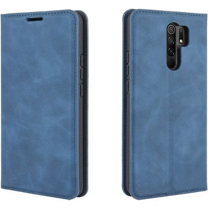 Mobigear Retro Slim Housse Xiaomi Redmi 9 Etui Porte-Monnaie - Bleu