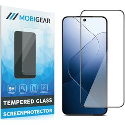 Mobigear Premium Xiaomi 14 Verre trempé Protection d'écran - Compatible coque - Noir