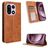 Mobigear Sensation Housse OnePlus 15 Etui Porte-Monnaie - Marron