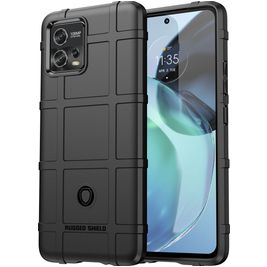 Mobigear Rugged Shield Coque Motorola Moto G72 Coque arrière en TPU Souple Anti-Chocs - Noir