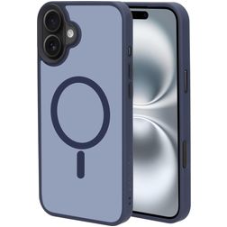 Mobiparts Hardcover iPhone 16 Plus MagSafe Plastique rigide Coque arrière - Satin Blue