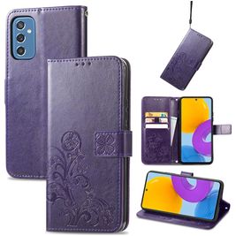 Mobigear Clover Housse Samsung Galaxy M52 Etui Porte-Monnaie - Violet