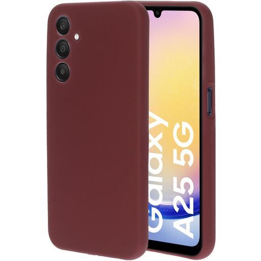 Mobiparts Coque Samsung Galaxy A25 Coque arrière en Silicone - Plum Red