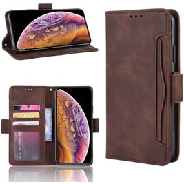 Mobigear Slide Wallet Housse iPhone 11 Etui Porte-Monnaie - Marron